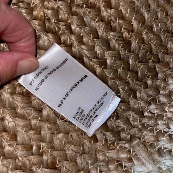 Anthropologie Beaded Tanzana Jute Bag Tote Basket Large - Picture 8 of 8